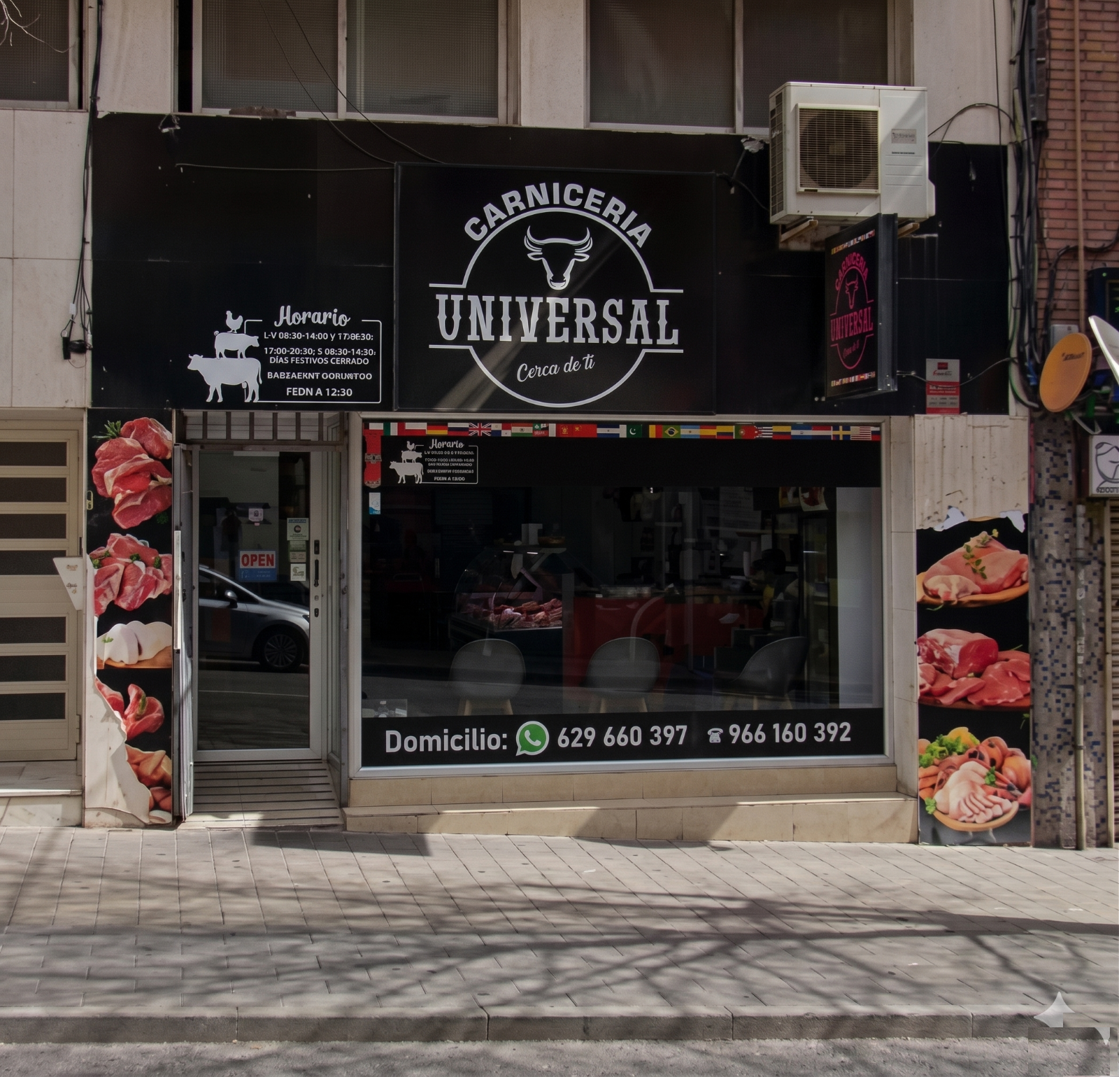 Fachada de Carnicería Universal en Av. Alcoi 40, Alicante